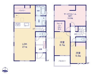 【間取り】 | 名古屋市中川区中野新町６丁目8-1【仲介手数料無料】新築一戸建て　2号棟