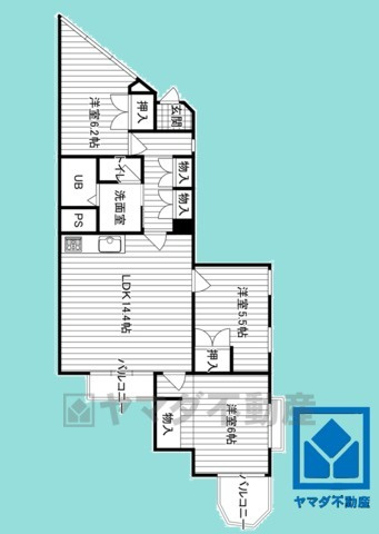 パラツィーナセシリア夙川A棟の間取り|3LDK、専有面積73.69平米、バルコニー面積4.67平米、5階建て3階部分。耐震性・耐火性の高いSRC造です。