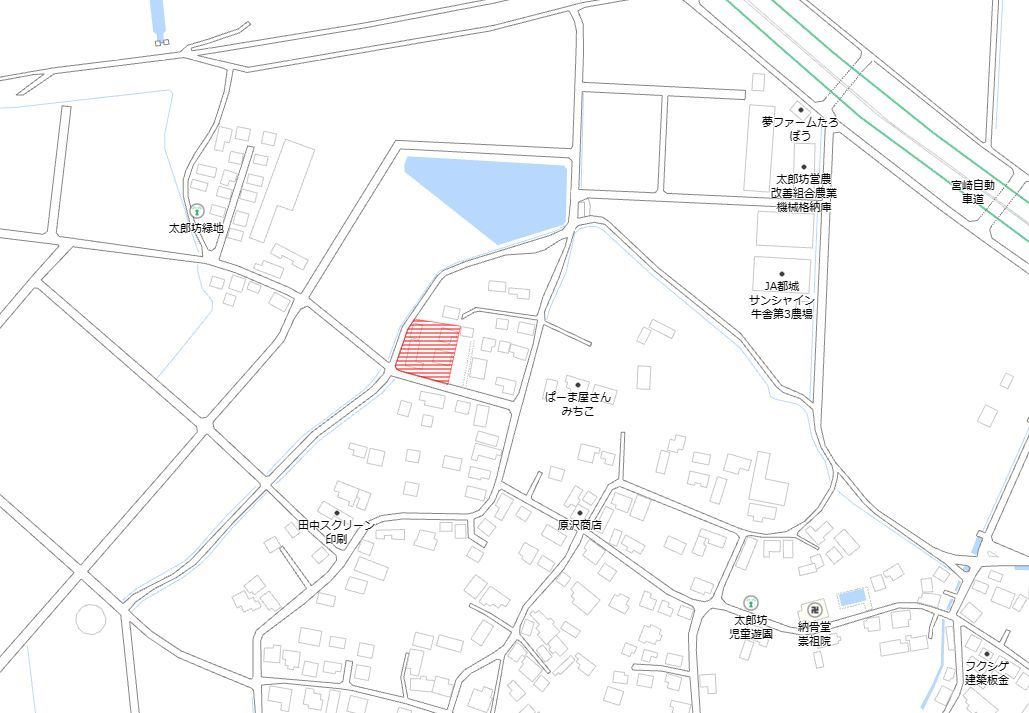 都城市太郎坊町の売地の土地図