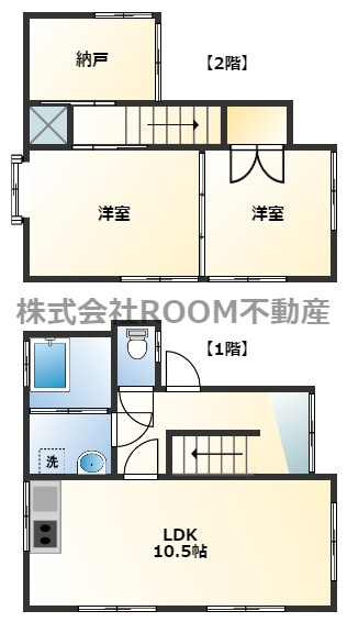 山野内貸家(2階建)の間取り