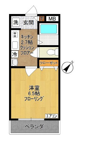 川崎市多摩区東三田３丁目の賃貸マンションの間取り
