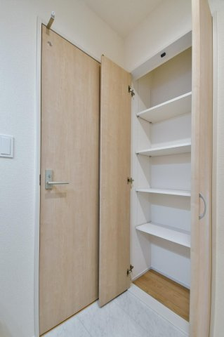 入間郡三芳町大字北永井の新築一戸建の収納|サニタリー収納