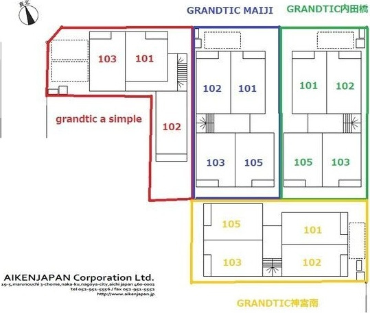 GRANDTIC神宮南の区画図