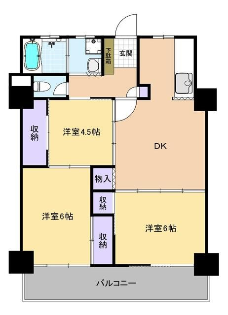 久留米ハイライズの間取り