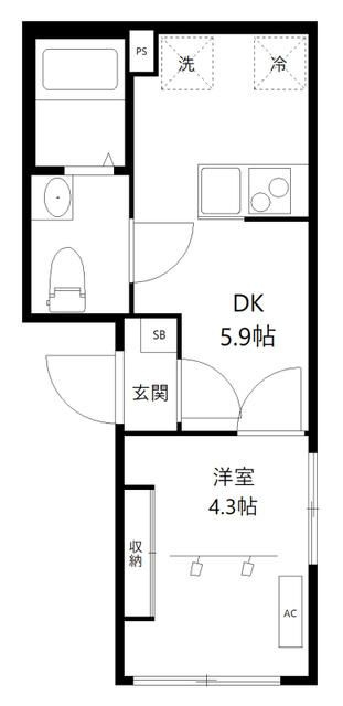 オレア浅草東の間取り