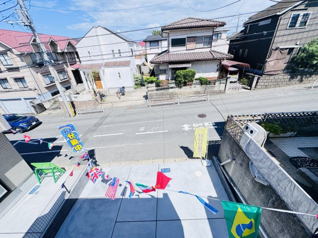 松戸市中金杉4丁目新築戸建【小金北小学校:7分】の展望|バルコニーより道路側眺望