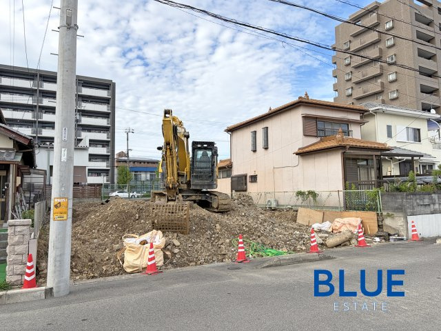【春日井市白山町 全2邸 2号棟】南向き×4LDK×長期優良住宅の前面道路含む現地写真|現地（2026年6月下旬）撮影　現況：造成工事中