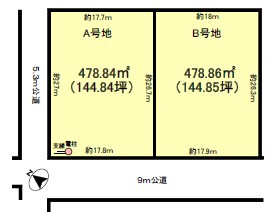 阿見町阿見　A号地の土地図