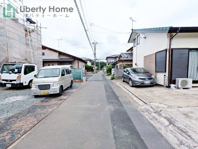 ひたちなか市津田　新築戸建　A号棟の前面道路含む現地写真