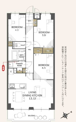 ワコーレ越谷の間取り|ドン・キホーテも徒歩圏内の為、毎日のお買い物もラクラク。バイパス沿いの為来るまでのお出掛けもスムーズ！各部屋エアコン設置可能で快適にお過ごしいただけます。大切なペットと暮らせるマンションです。