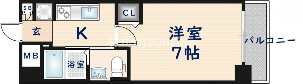 東大阪市小阪１丁目の賃貸マンションの間取り
