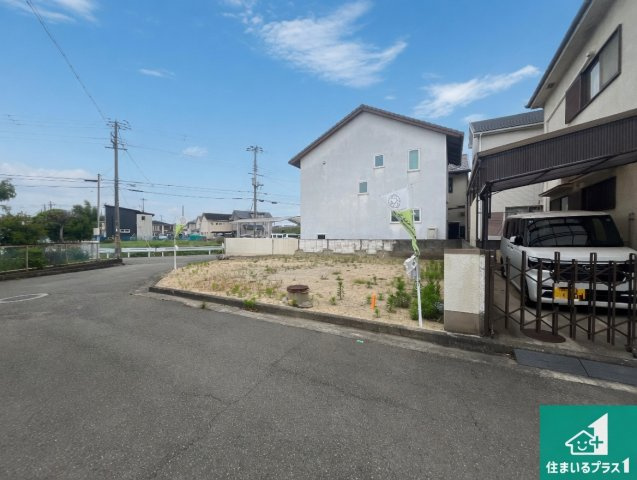 加古川市尾上町今福　新築一戸建ての外観|周辺は落ち着いた街並みの住宅地！子育てがしやすい住環境です！まだ未完成ですが、現地でしかわからない事もございます。是非一度ご覧ください。
