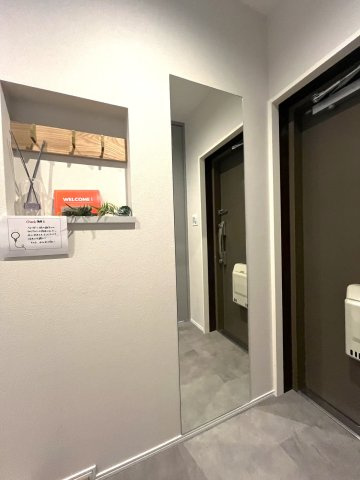 サンライフ六本松の玄関|シューズボックス付きなので付きなので玄関をきれいに保てます☆靴が多い方も収納場所には困りません☆
