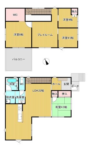 小郡市横隈　中古戸建の間取り