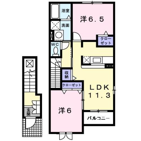 サンリット　ヒル　Ⅱの間取り