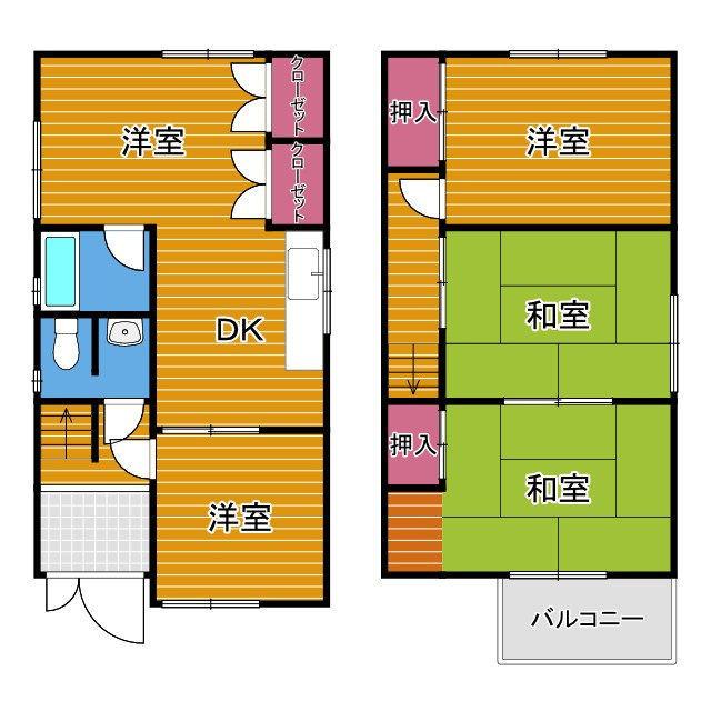 古市戸建ての間取り