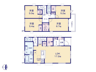 【間取り】 | 名古屋市守山区森孝２丁目136【仲介手数料無料】新築一戸建て　4号棟