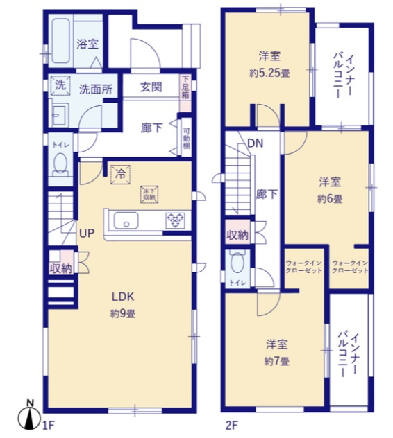 南城市玉城親慶原（全2棟）2号棟の間取り|2号棟　