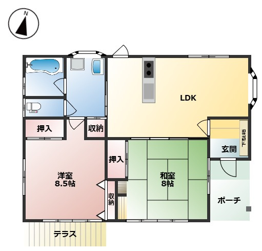 高崎市吉井町吉井　中古950の間取り