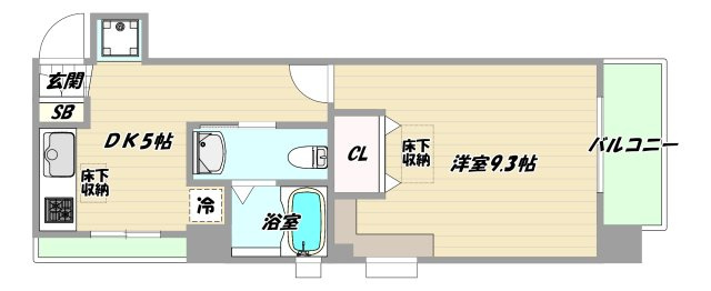 大阪市淀川区木川東４丁目の賃貸マンションの間取り