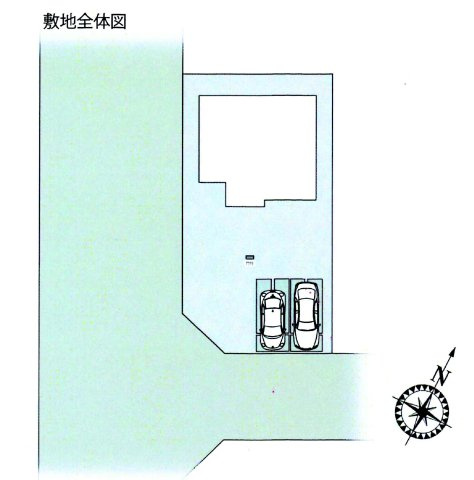 ワイウッドコート前橋市荒牧町第５期　1号棟の区画図|駐車場３台ご用意しています！来客時も重宝します♪
並列駐車なので、車の出し入れもしやすいですよ！