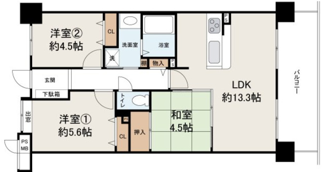 【間取り】 | ライオンズマンション上野芝ガーデンシティ