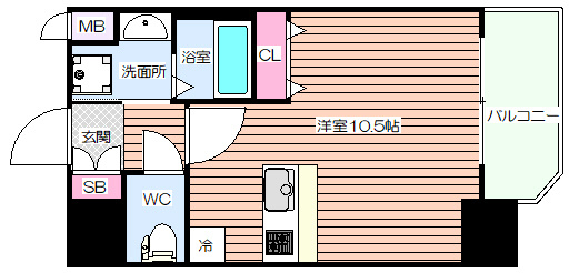 【間取り】 | プレサンス天満橋アンジェ