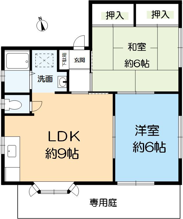 コスモ中町102の間取り