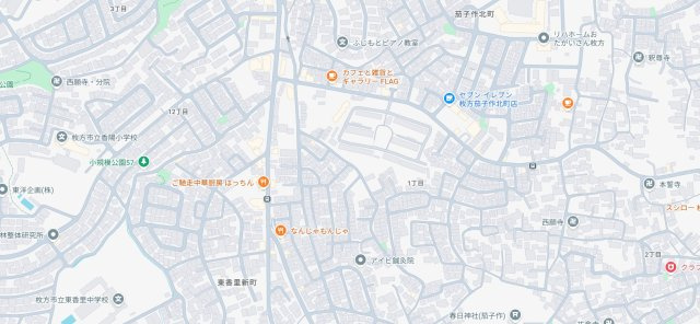 ■枚方市茄子作　売土地の地図