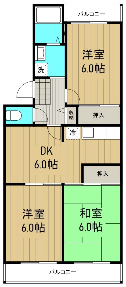 エクセレンス湘南台の間取り|※他号室参照