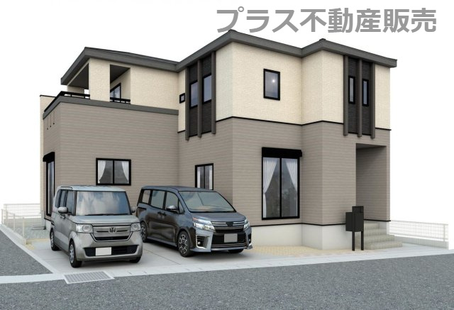 【外観】 | 福岡市早良区脇山2丁目　1号棟（全1棟）【仲介手数料無料・0円】 | 完成イメージの外観パースです。