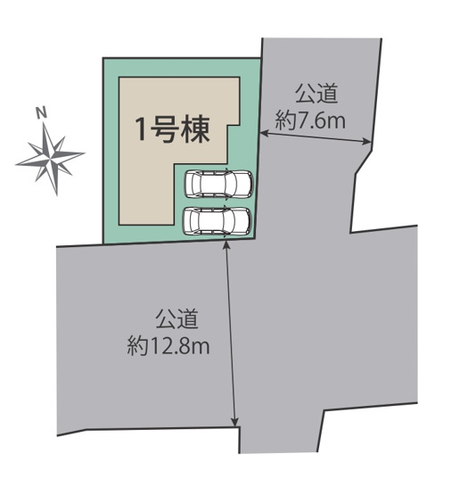 【区画図】 | 福岡市早良区脇山2丁目　1号棟（全1棟）【仲介手数料無料・0円】 | 区画図です。1号棟