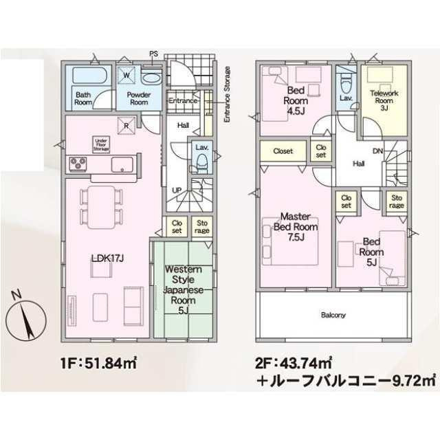 久留米市東合川新町第2の間取り| 