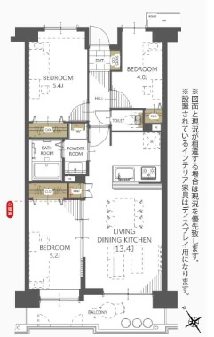 越谷北パーク・ホームズの間取り|ペット飼育2匹まで可能。大切なペットと暮らせます。（細則あり）最上階南西向きで眺望良好。オートロック付でセキュリティ面も安心してお過ごしいただけます。各部屋＆LDKにも収納があり清潔を保てます。