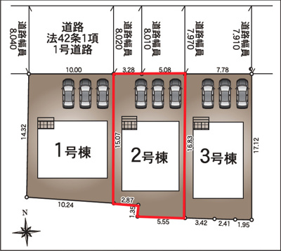 【区画図】 | Cradle garden　松木町第１　２号棟 | ★内覧予約で新米2kg★