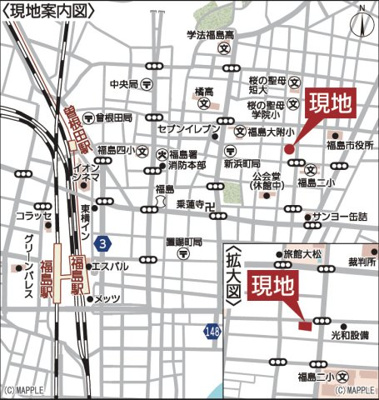 【地図】 | Cradle garden　松木町第１　２号棟 | ★内覧予約でブランド米2kg★