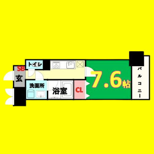 リベルティア　名古屋市賃貸 仲介手数料無料の間取り
