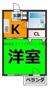 仲介手数料0円！中西ビルの間取り