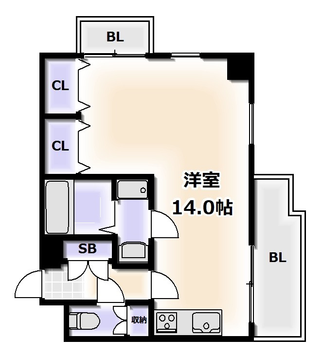 メロディハイム東帝塚山の間取り