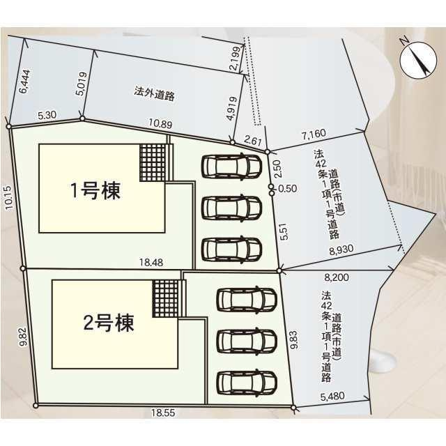 久留米市城島町城島第1の区画図| 