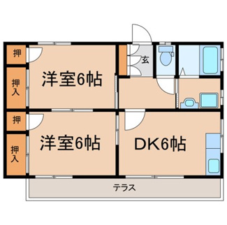 【間取り】 | 清水貸家1・2号棟 | 1号棟