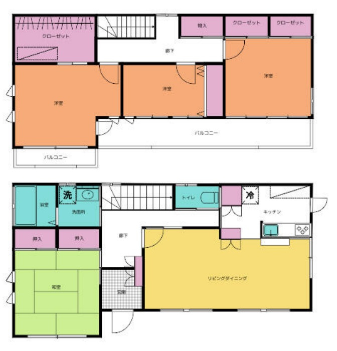【中古戸建】熊谷市中央１丁目の間取り|■間取り図｜敷地面積：243.29㎡（約73.59坪）建物面積：156.69㎡（約47.39坪）