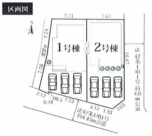 厚木市愛名7期　新築戸建全2棟　1号棟の区画図