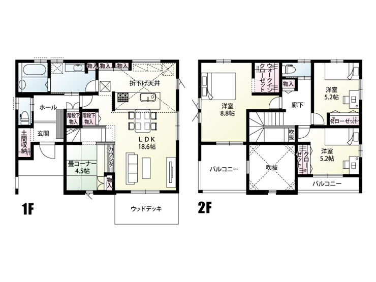 栃木市城内町2丁目　新築戸建4-2の間取り