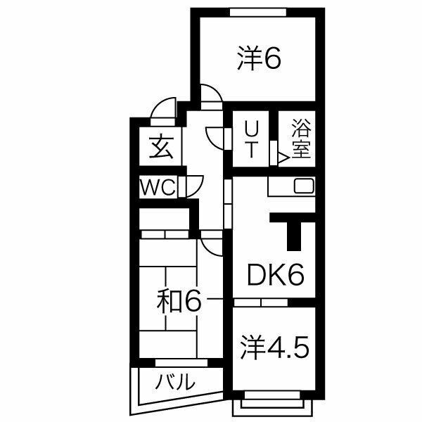 パークサイド今岡 A棟　　刈谷市近郊の賃貸ならクラスホーム刈谷店の間取り