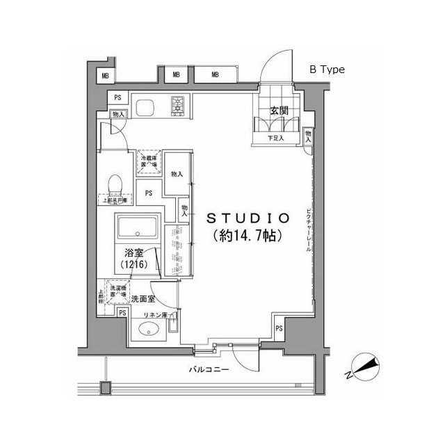 パークハビオ八丁堀の間取り