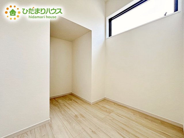【収納】 | ひたちなか市津田東1期　新築戸建　2号棟 | ゆったりとした洗面所には物入れを完備！タオルや洗剤をしまえます(^^)/