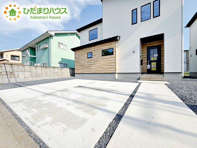 【駐車場】 | ひたちなか市津田東1期　新築戸建　2号棟 | マイホームなら駐車場代がかかりません。しかも、自宅の駐車場で洗車が出来ます！今までコイン洗車に行っていた手間も省けて、節約にも繋がります(^^♪