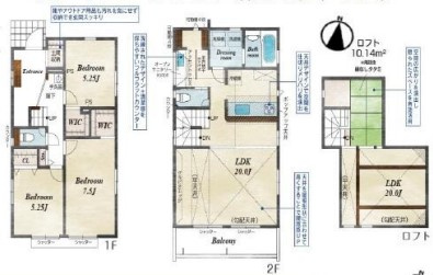 ◎茅ヶ崎市東海岸南6丁目　新築戸建　1号棟の間取り|3LDK☆