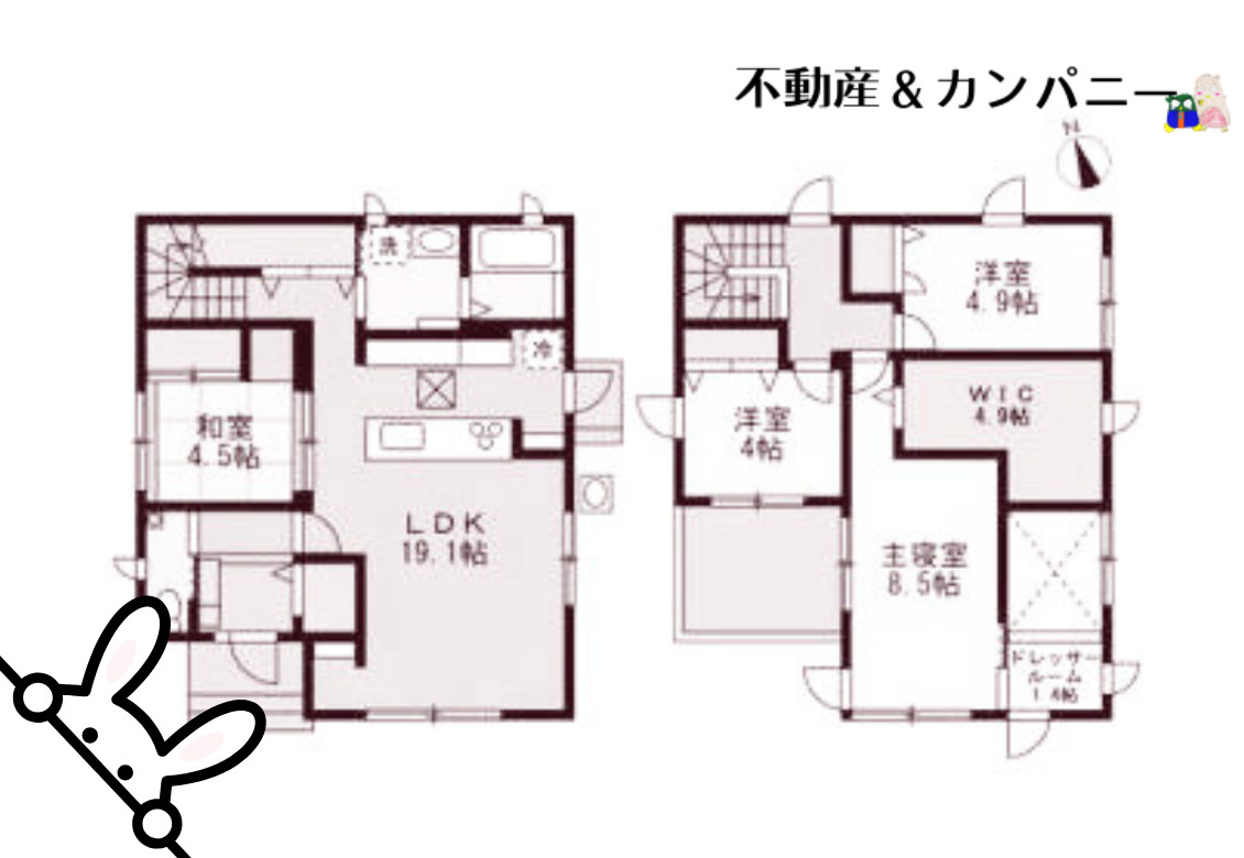 北条辻の中古のおうち　松山市北条辻中古戸建の間取り